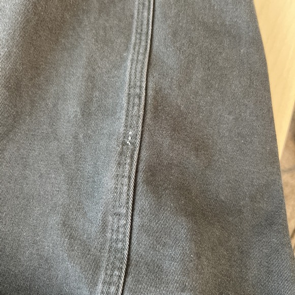 Carhartt Shirt Mens L Tall Gray Canvas Button Down Utility Shirt S09MOS - Picture 6 of 8